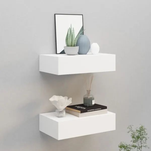 vidaXL Hyllor>Väggmonterad låda 2 st 40x23,5x10 cm MDF