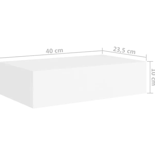 vidaXL Hyllor>Väggmonterad låda 2 st 40x23,5x10 cm MDF