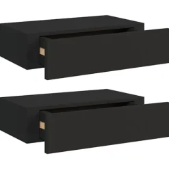 vidaXL Hyllor>Väggmonterade lådor 2 st 40x23,5x10 cm MDF
