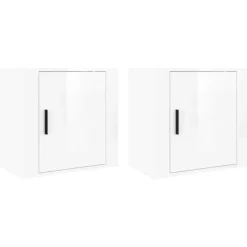 vidaXL Sängar>Väggmonterade sängbord 2 st högglans 50x30x47 cm