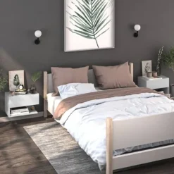 vidaXL Sängar>Väggmonterade sängbord 2 st