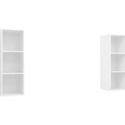 vidaXL Tv-Bänkar>Väggmonterade tv-skåp 2 st konstruerat trä