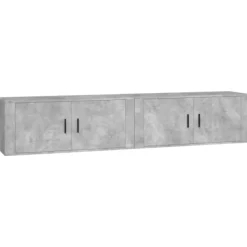 vidaXL Tv-Bänkar>Väggmonterade tv-skåp 2 st betong 100x34,5x40 cm
