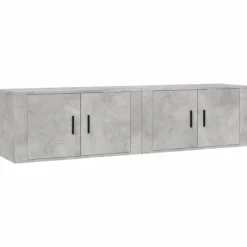 vidaXL Tv-Bänkar>Väggmonterade tv-skåp 2 st betong 80x34,5x40 cm