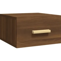 vidaXL Sängar>Väggmonterat sängbord brun 35x35x20 cm Brun