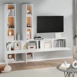 vidaXL Tv-Bänkar>Väggmonterat tv-skåp konstruerat trä