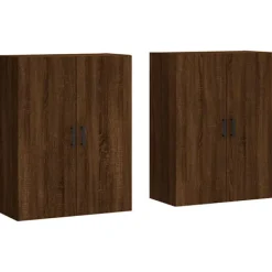 vidaXL Skåp>Väggskåp 2 st ek 69,5x34x90 cm