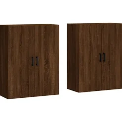vidaXL Skåp>Väggskåp 2 st ek 69,5x34x90 cm