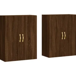 vidaXL Skåp>Väggskåp 2 st ek 69,5x34x90 cm