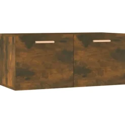 vidaXL Skåp>Väggskåp rökfärgad ek 80x35x36,5 cm konstruerat trä Brun