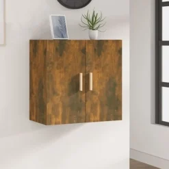 vidaXL Skåp>Väggskåp rökfärgad ek 60x30x60 cm konstruerat trä