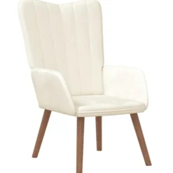 vidaXL Fåtöljer>Vilstol gräddvit sammet