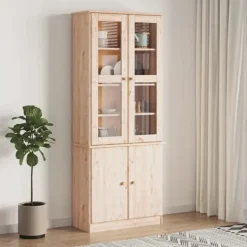 vidaXL Skåp>Vitrinskåp ALTA 77x35x186,5 cm massiv furu