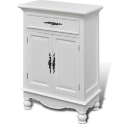 vidaXL Byråer>t skåp i trä med 2 luckor och 1 låda