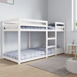 vidaXL Sängar>Våningssäng 80x200 cm massiv furu