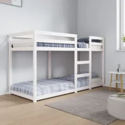 vidaXL Sängar>Våningssäng 75x190 cm massiv furu