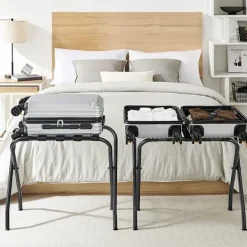 Pallar>Vikbar bagagepall i metall – svart