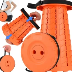 Pallar>Vikbar teleskopisk pall, maxlast 400 kg, lämplig för vuxna utomhusfiske, vandring, trädgårdsarbete, resor, grillning