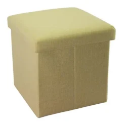 INTIRILIFE Sittpuffar>Vikbar tygpuff - - Grön - Dekorativ förvaringslåda - Sits