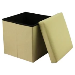 INTIRILIFE Sittpuffar>Vikbar tygpuff - - Grön - Dekorativ förvaringslåda - Sits