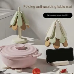 Matgrupper>Vikbar Värmeisolerande Grytmatta Bärbar Halkfri Isolerad Pad