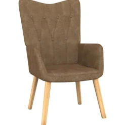 vidaXL Fåtöljer>Vilstol med fotpall taupe tyg