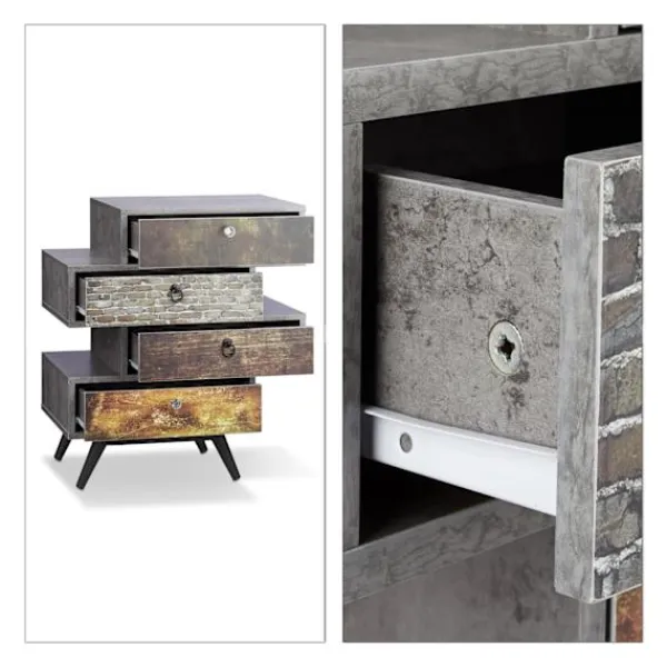 B2X Byråer>Vintage byrå med 4 lådor