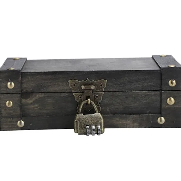 Xuigort Kistor & Koffertar>Vintage förvaringslåda Antik stil Smycken Prydnadssaker Organizer Retro Skattkista (6702ADH Grå Fällbart Spänne)