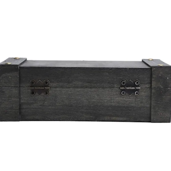 Xuigort Kistor & Koffertar>Vintage förvaringslåda Antik stil Smycken Prydnadssaker Organizer Retro Skattkista (6702ADH Grå Fällbart Spänne)