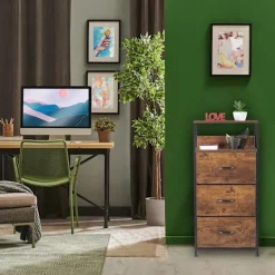 Northix Byråer>Vintage hylla i industriell stildesign