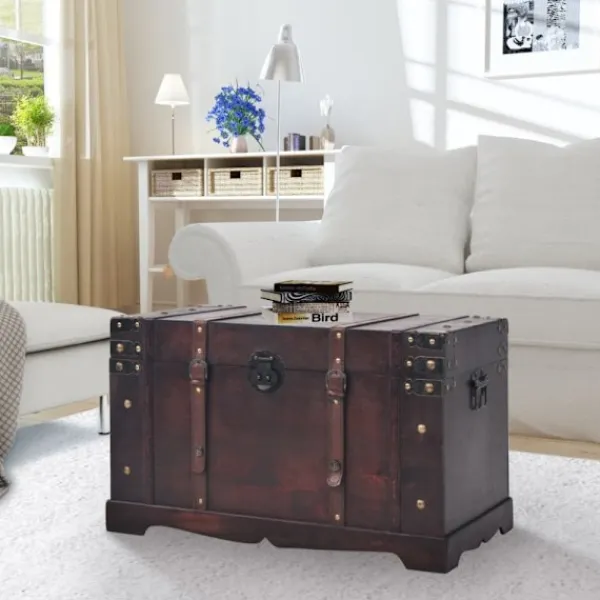 vidaXL Kistor & Koffertar>Vintagekista trä 66x38x40 cm