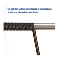 Balkongmöbler>Wicker Reparationssats, Plast Rattan För Reparation Platt Wicker Möbler Reparation Byte