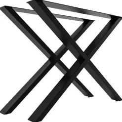 BellaFurn Matbord>X -formade bordsben - Stålram - Hållbar och modern design