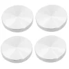 Småbord>4x Glasplatta Adapter Bordsben, Aluminium, Rund, 50x8mm, Silver
