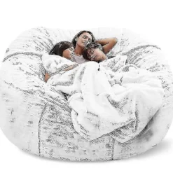 GIFT OF G Sittsäckar>(150x75cm-grön) Lazy Soffa Sittsäck Konstgjord Päls Sittsäck (endast sittsäckar)