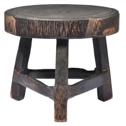 Pallar>XJ-Wood Hög Pall Växtställ För Blomkruka Rund Trädgård Krukväxt Hylla_yux