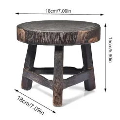 Pallar>XJ-Wood Hög Pall Växtställ För Blomkruka Rund Trädgård Krukväxt Hylla_yux